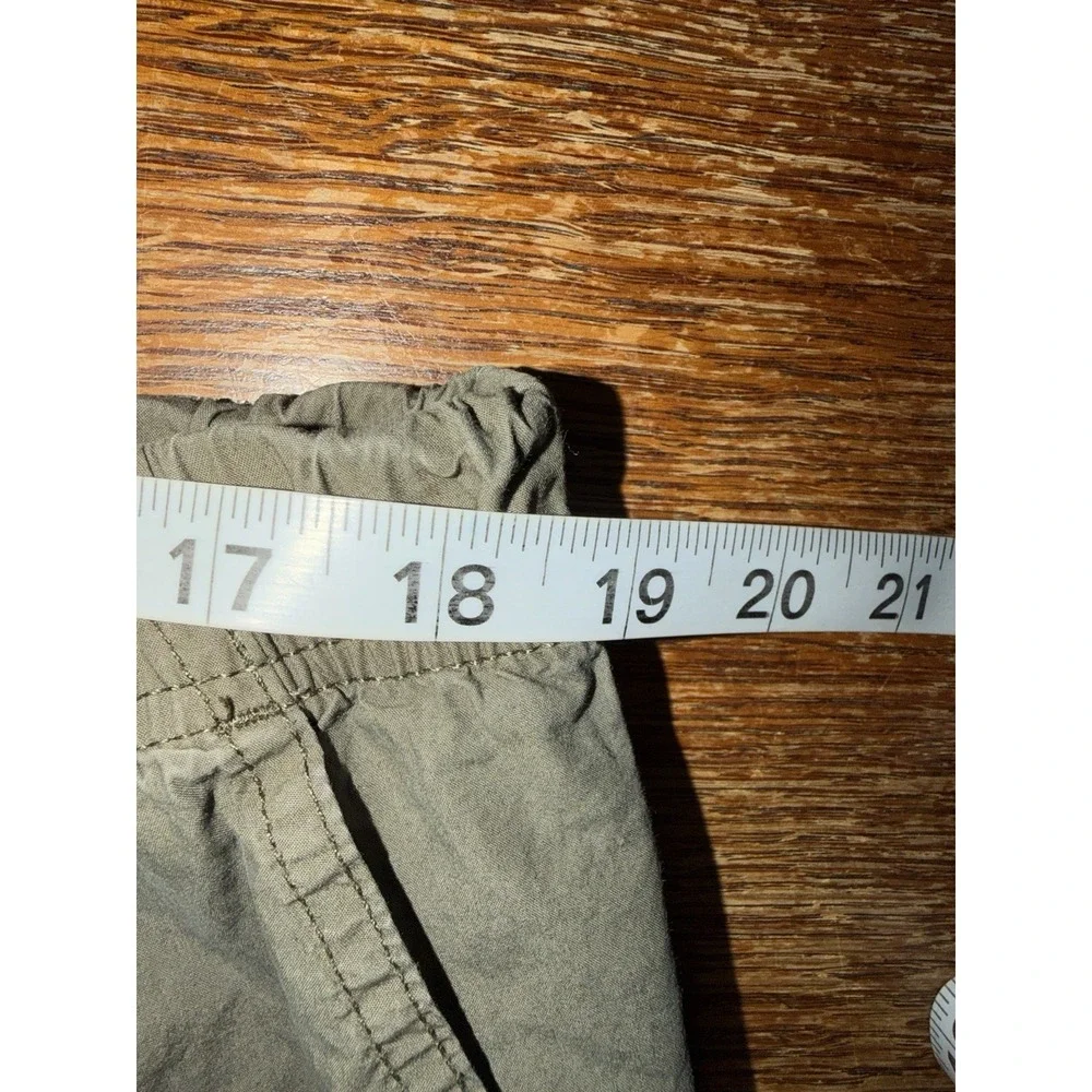 Aerie Wide Leg Cargo Pants Womens XL Army Green Military Parachute - Picture 7 of 9